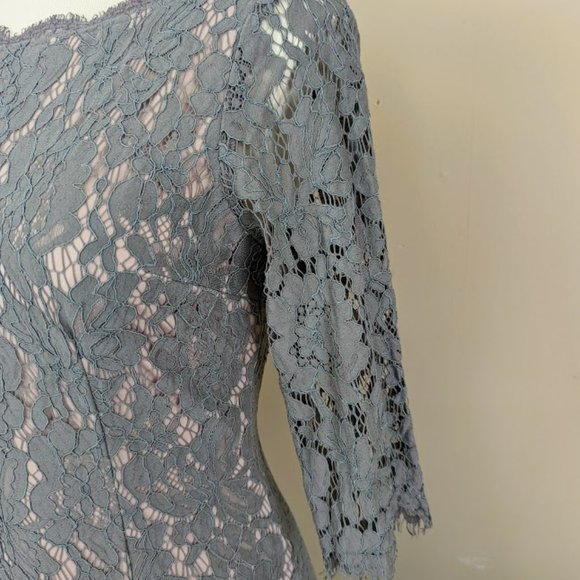 Soieblu Gray Floral Lace Dress - Picture 4 of 11